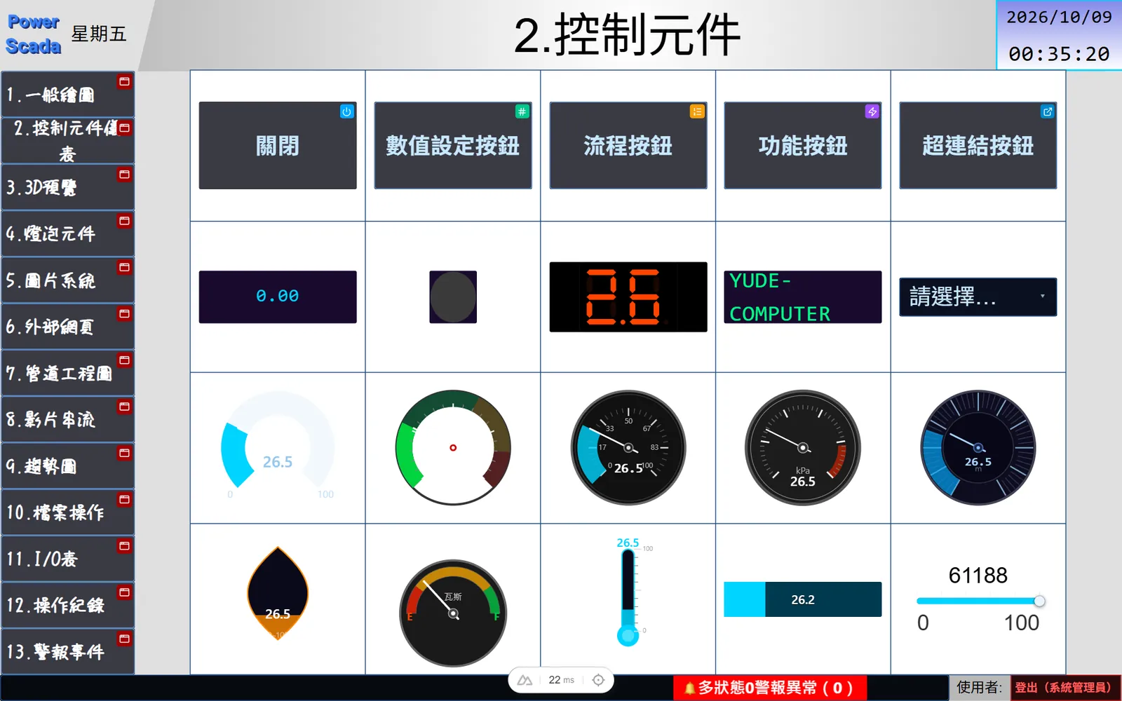 工業元件齊全,內建一百多張圖片直接使用